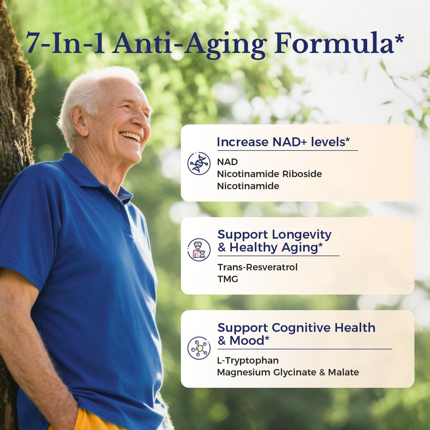 120 cápsulas de NAD+ con Resveratrol, marca Vitalitown
