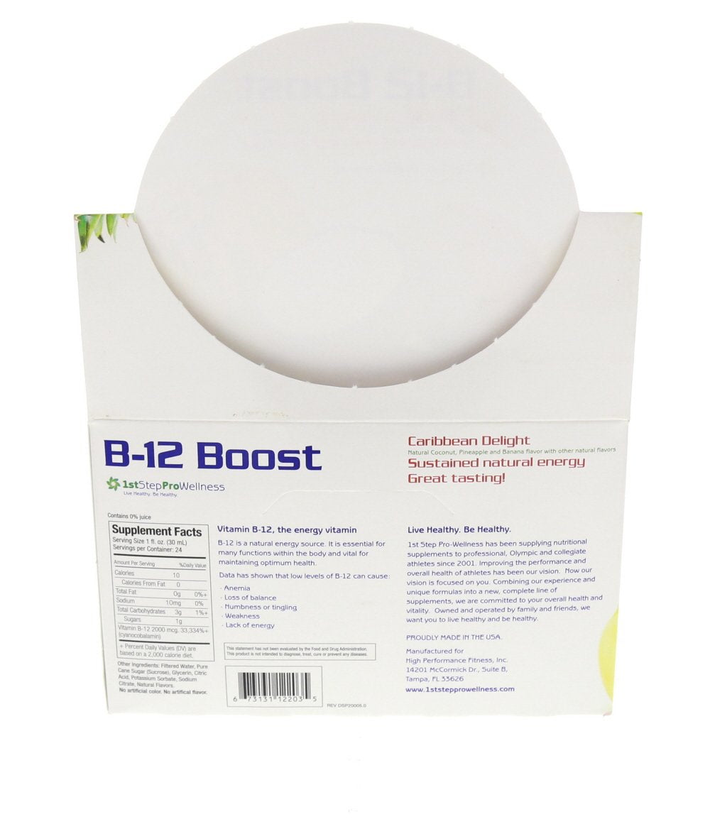 Botella 1st Step B-12 Boost con etiqueta frontal