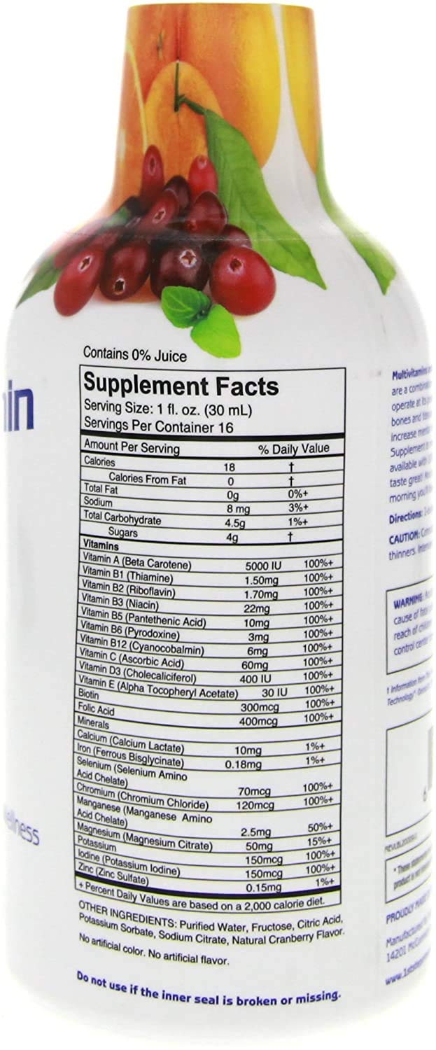 1st Step for Energy multivitamínico líquido Citrus Burst etiqueta del producto