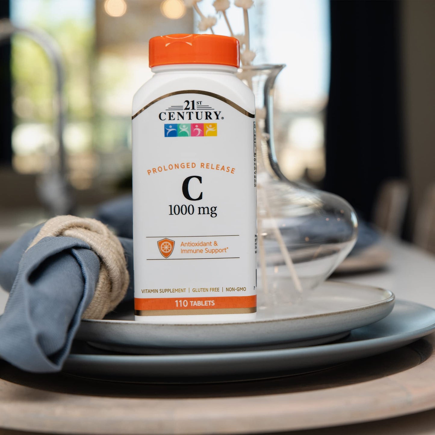 21st Century vitamina C 1000mg tabletas soporte inmunológico prolongado