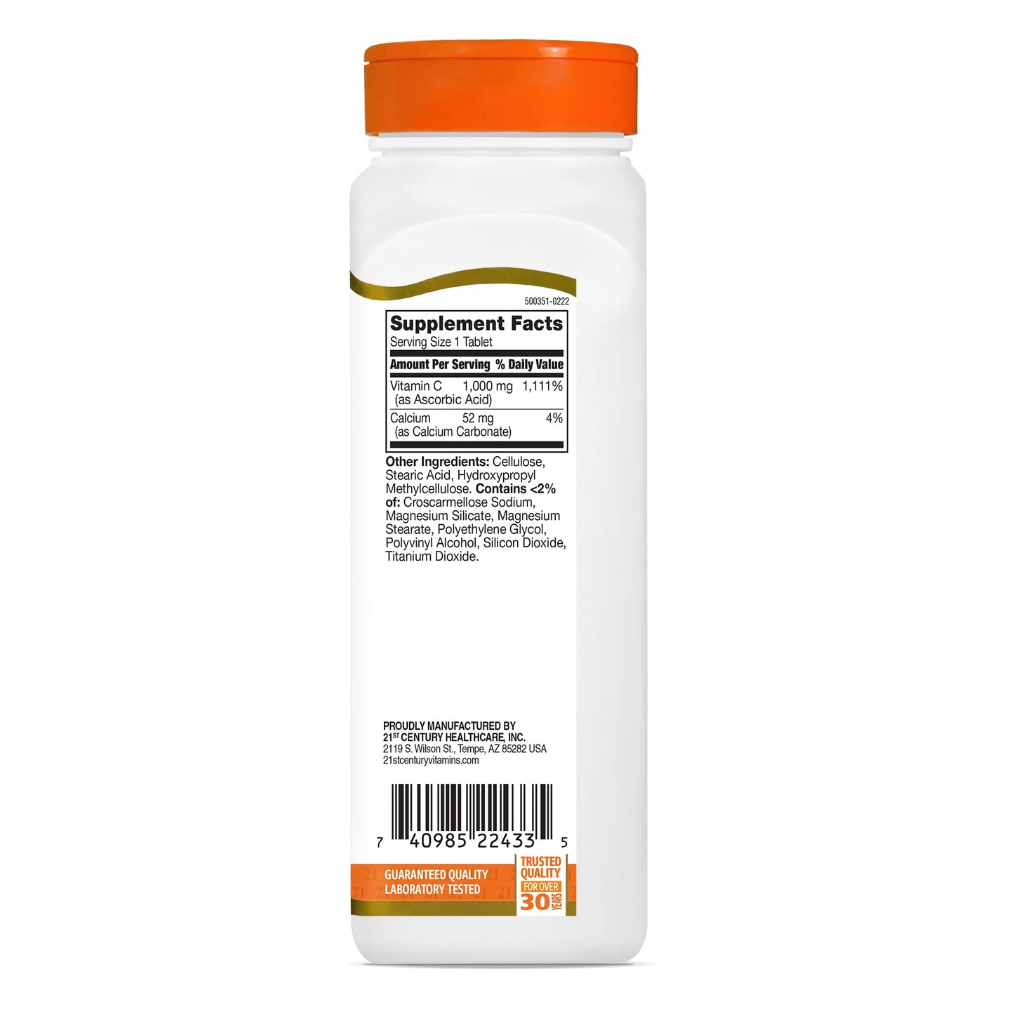 21st Century vitamina C tabletas antioxidantes