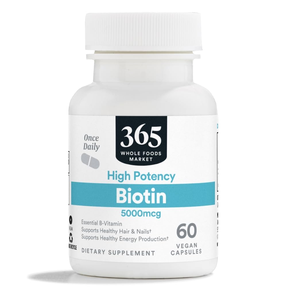 365 biotina 5000mcg suplemento cabello uñas saludables