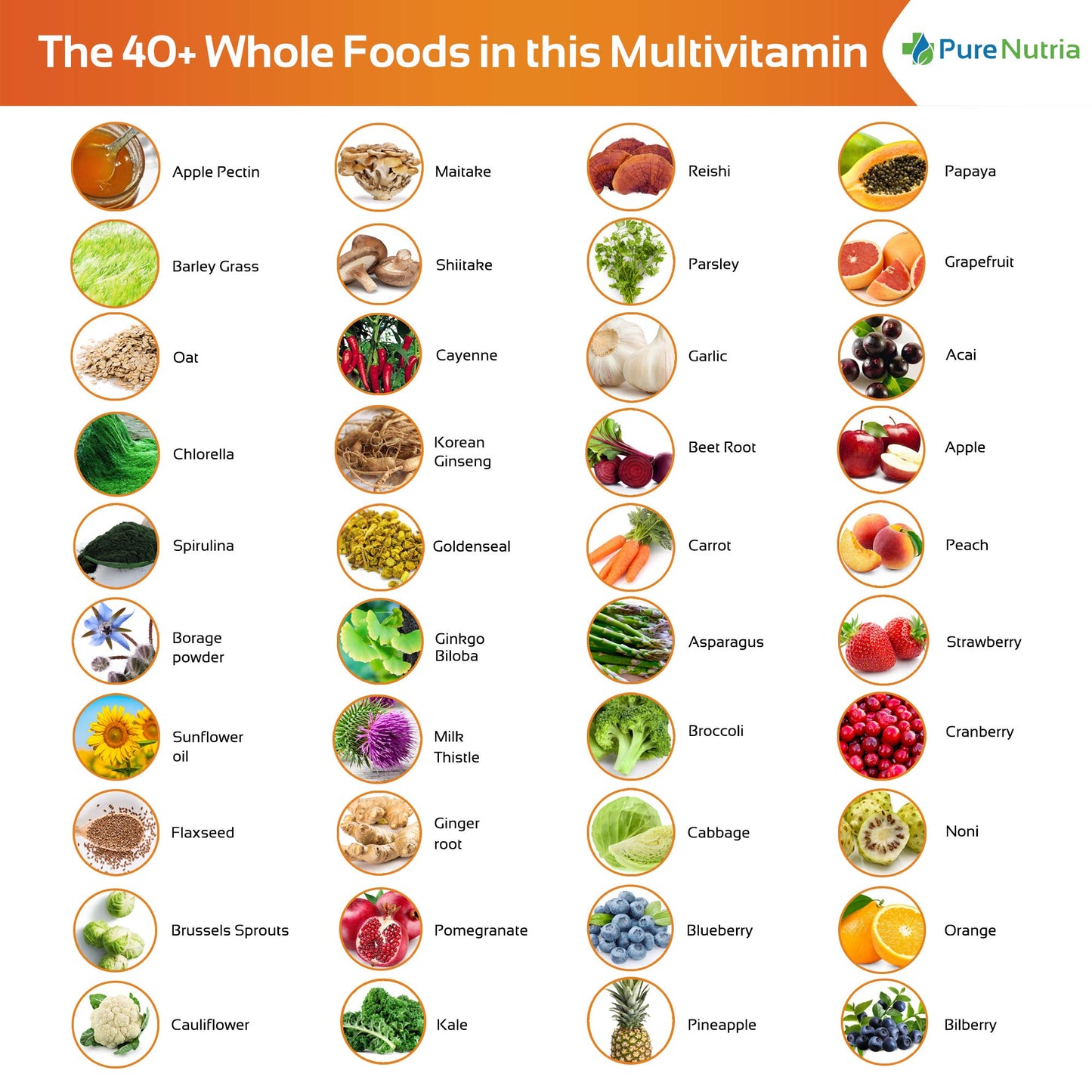 50+ alimentos en multivitamínico PureNutria