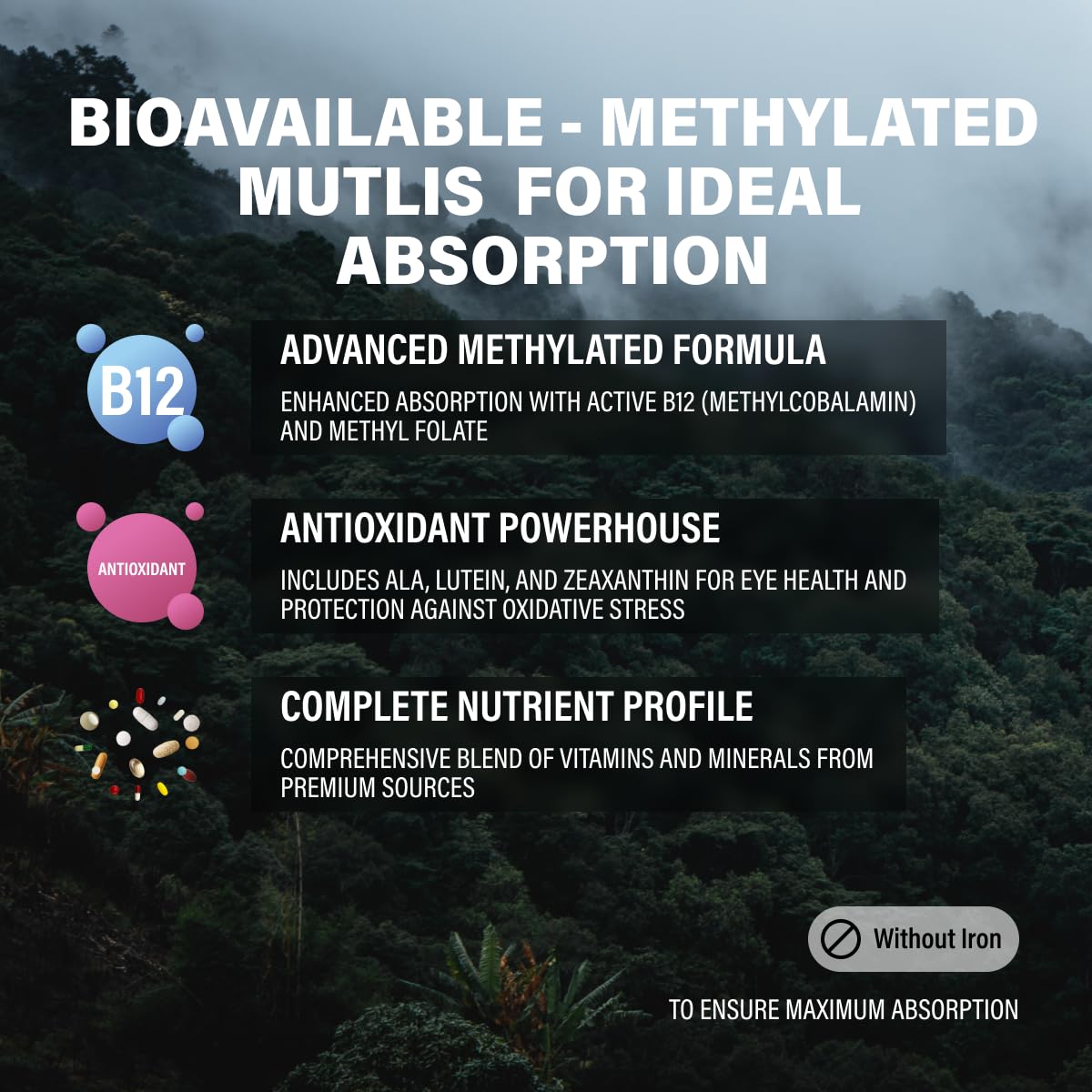 Absorción ideal del multivitamínico metilado