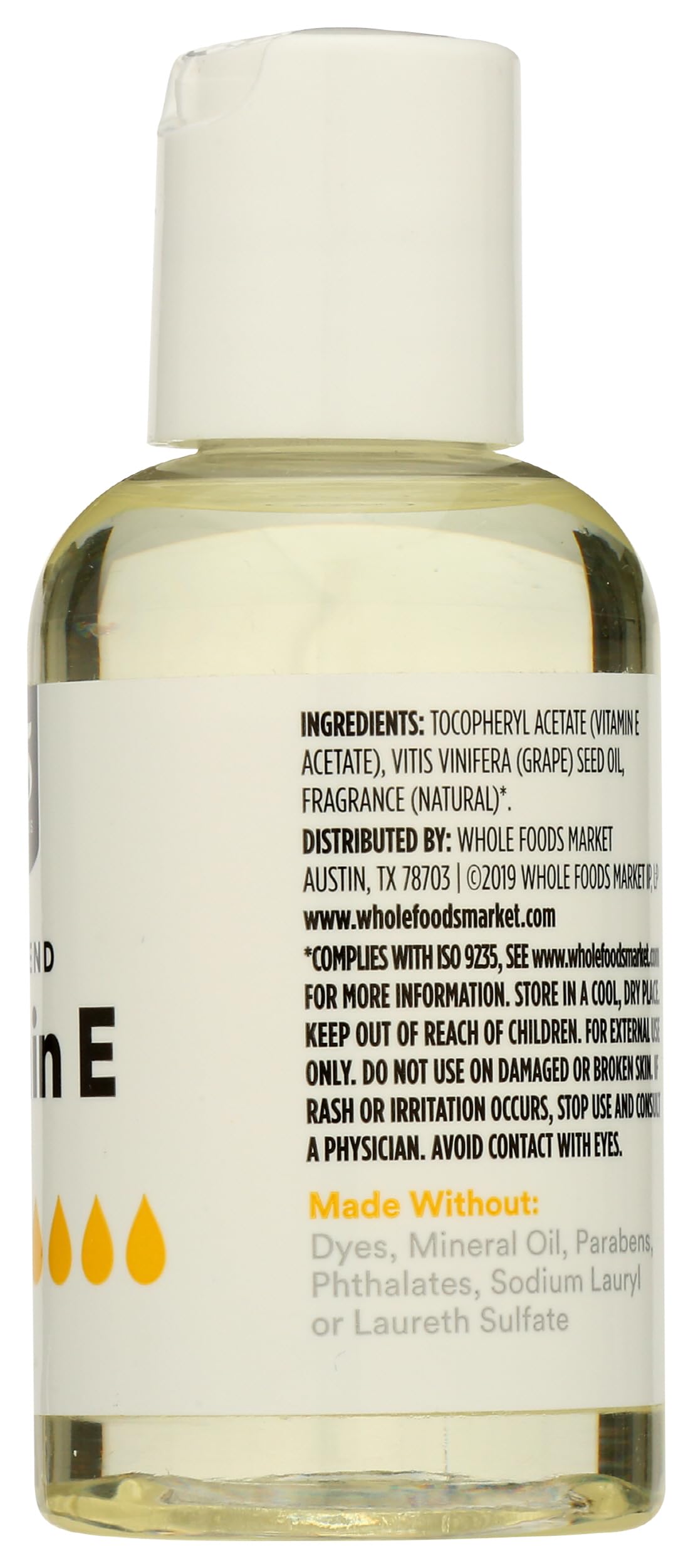 Aceite cuidado corporal vitamina E 56000 UI 365 Whole Foods