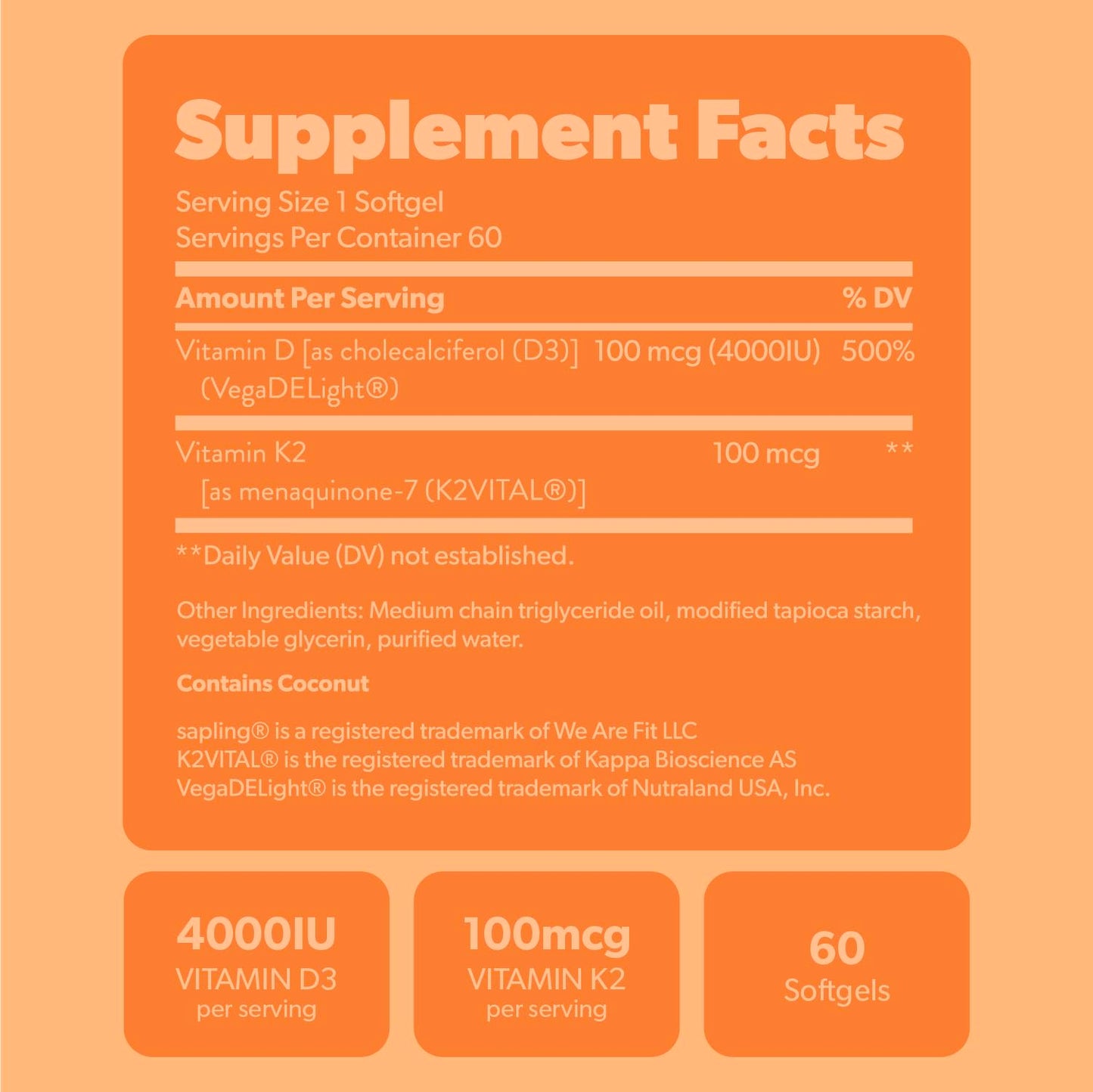 Aceite MCT en cápsulas vegetales para vitamina D3 y K2