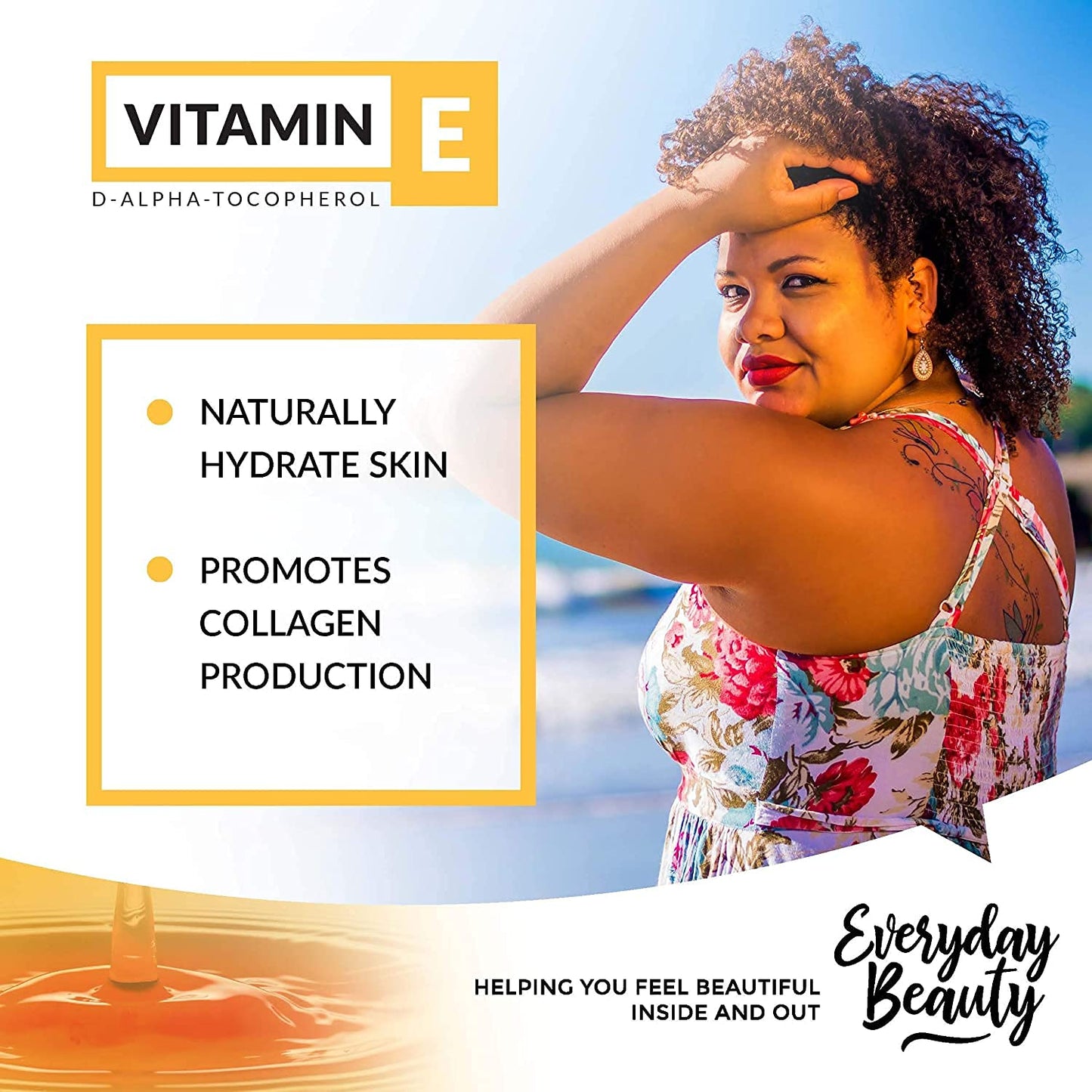 Aceite vitamina E uso facial y corporal