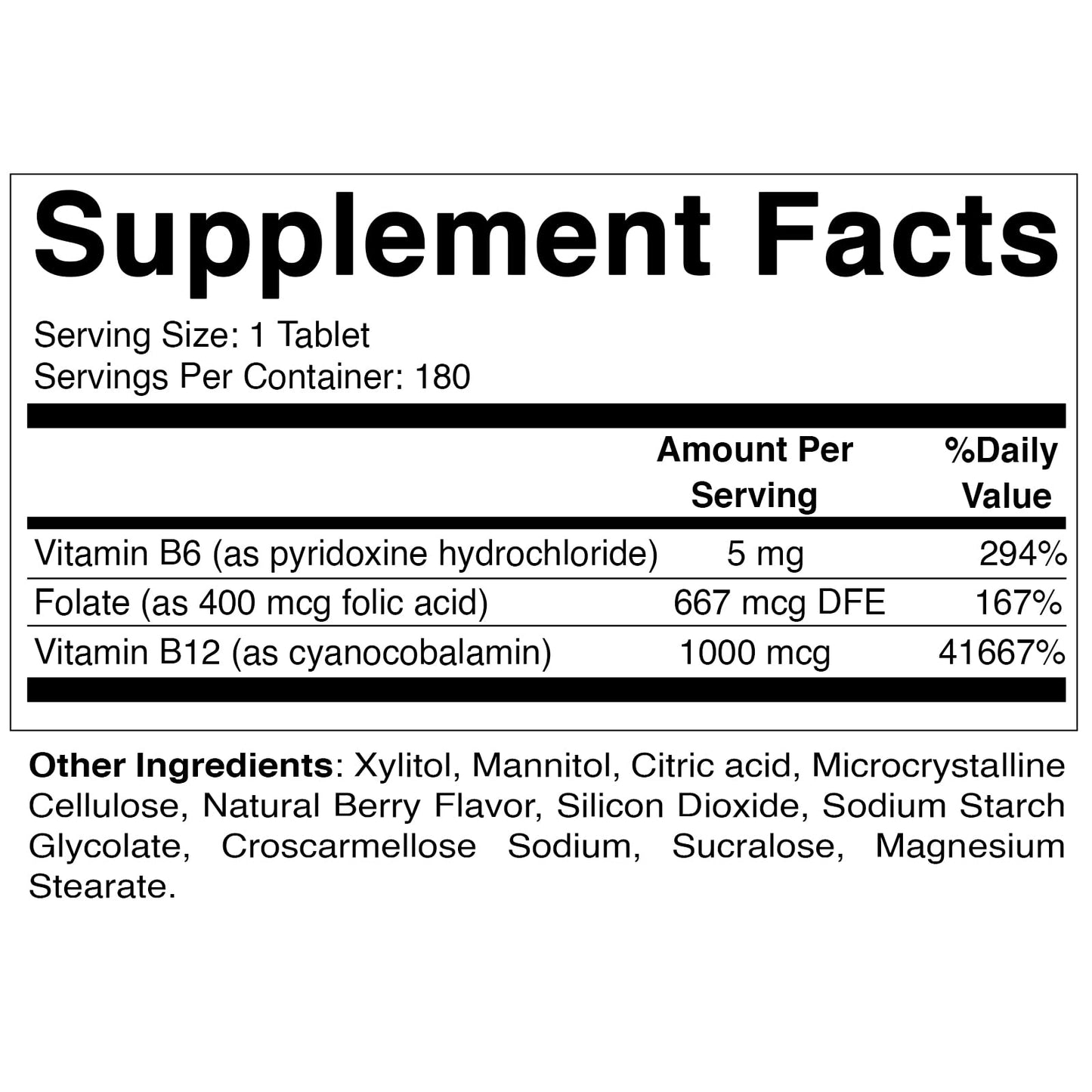 Frasco Vitamatic vitaminas ácido fólico b12 b6 180 tabletas