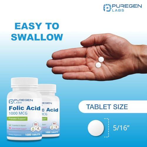 Ácido fólico Puregen Labs no GMO libre de gluten