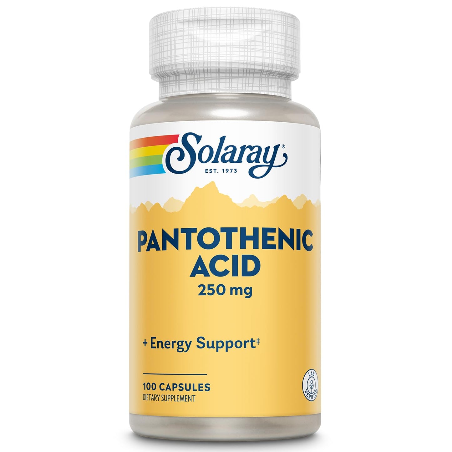 Ácido pantoténico SOLARAY botella frontal