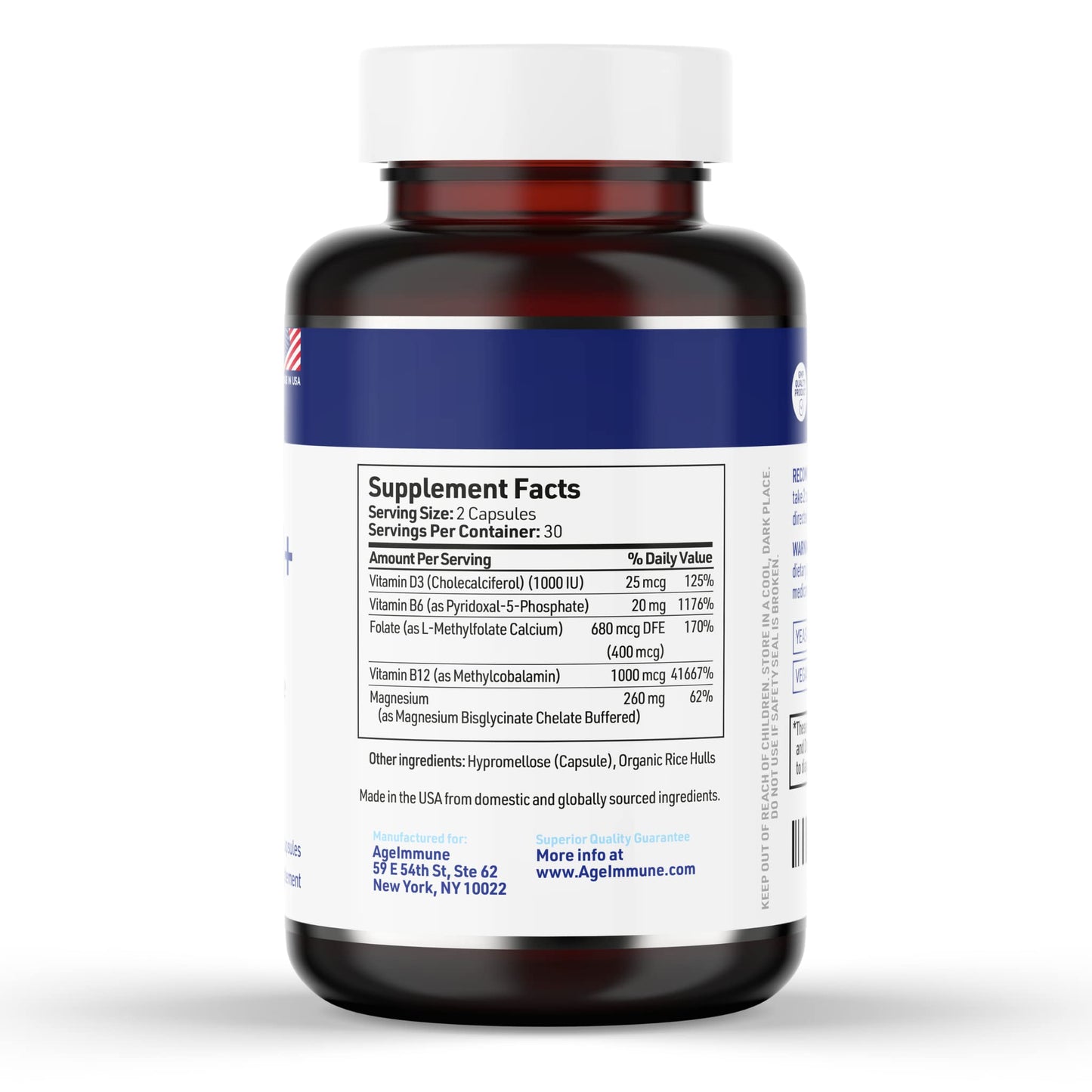 Etiqueta ingredientes AgeImmune Complejo B