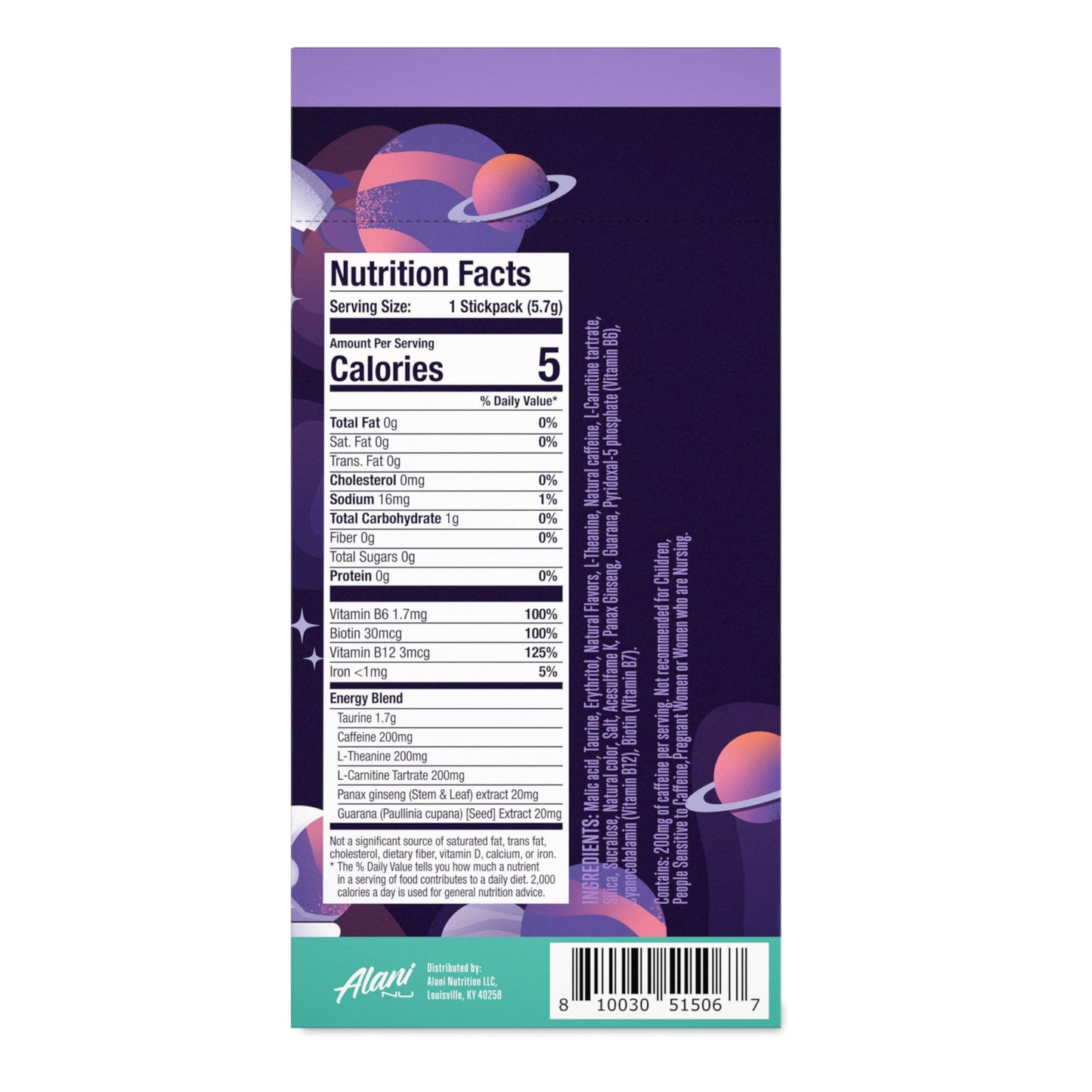 Alani Nu Energy Sticks polvo energético para pre entrenamiento