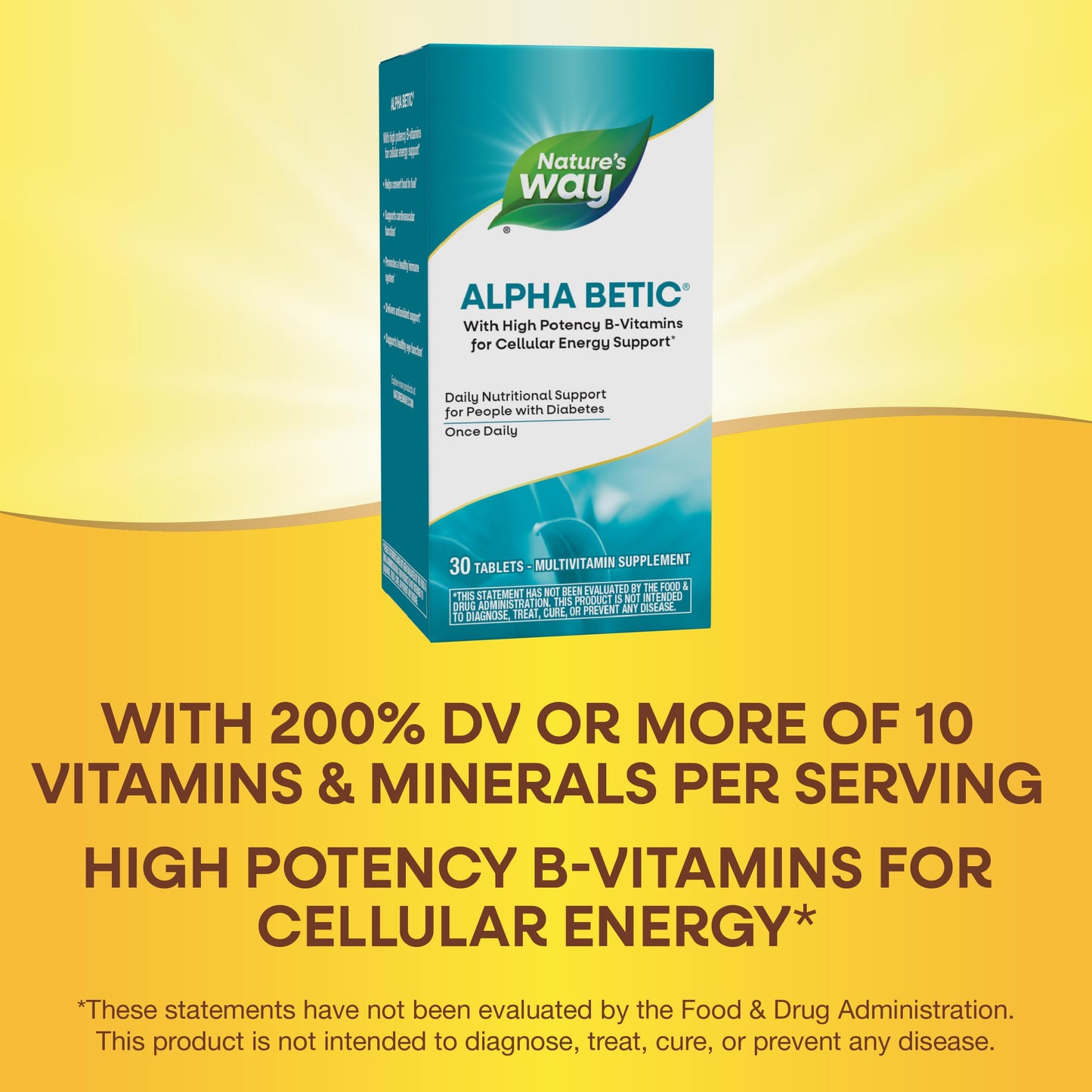 Alpha Betic con 200% de valor diario en vitaminas