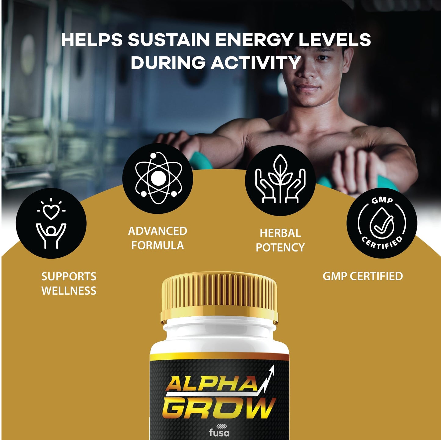 Etiqueta posterior Alpha Grow suplemento multivitamínico