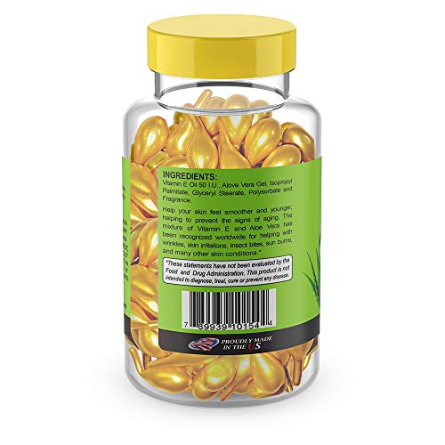 Detalle de ampolla de hidratante con vitamina E y aloe vera