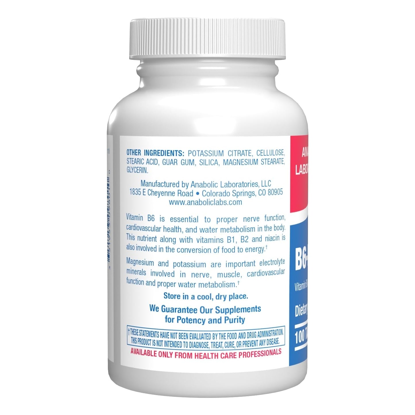 Tabletas de Calcio Magnesio B6 Anabolic Laboratories