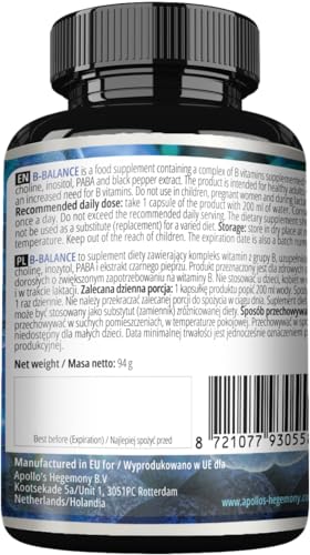 Frasco B-Balance Apollo vitaminas B paquete para 4 meses