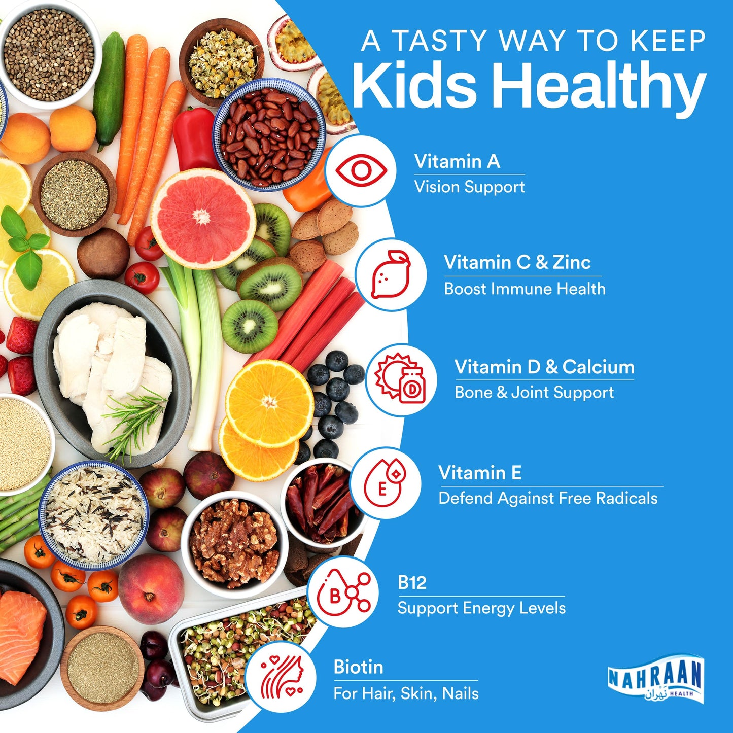 apoyo multivitaminico para niños saludable