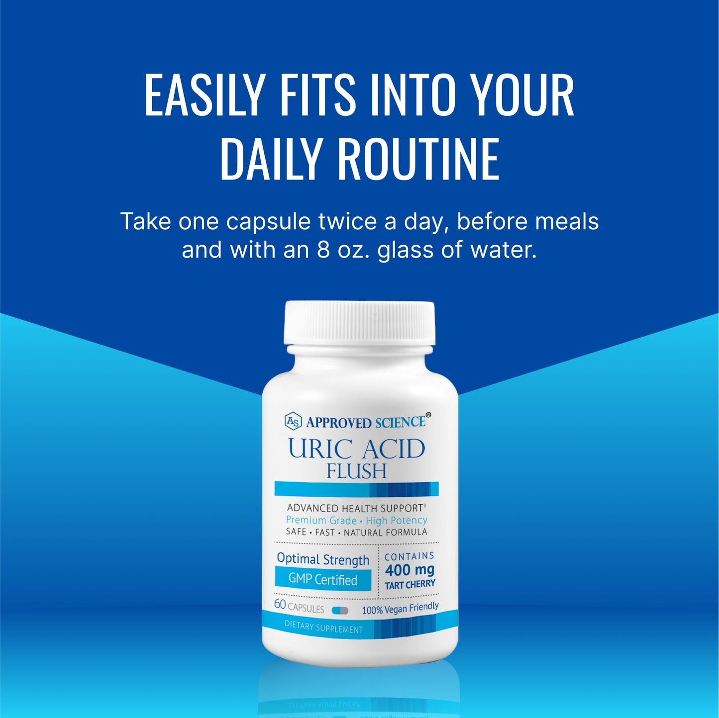 Approved Science uric acid flush imagen del producto con cápsulas