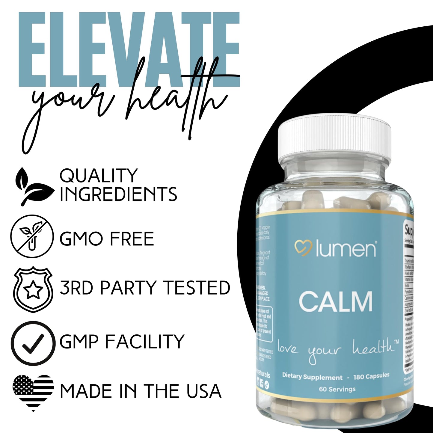 Ashwagandha y vitaminas en Lumen Naturals Calm