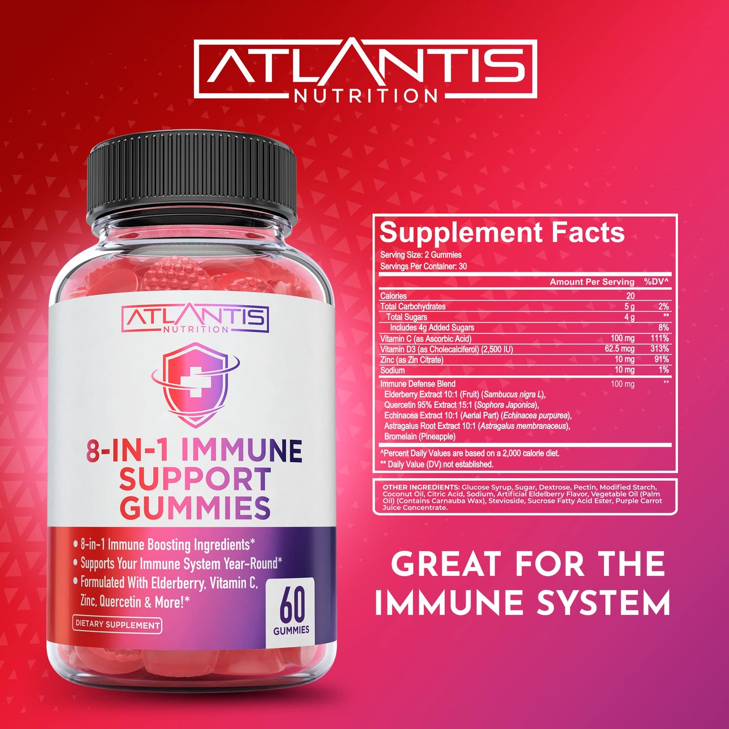 Atlantis Nutrition gomitas sabor bayas del bosque