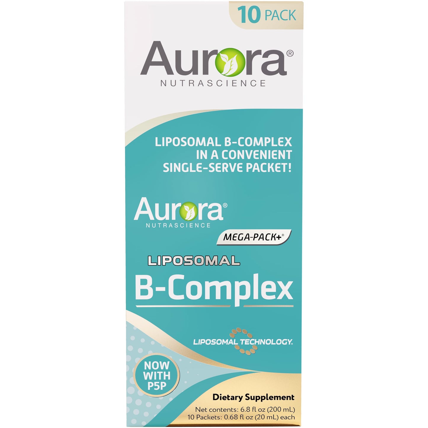 Aurora Nutrascience suplemento liposomal complejo B y vitamina C paquete