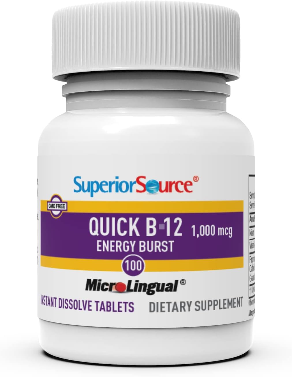 B-12 Superior Source sin OGM ni gluten