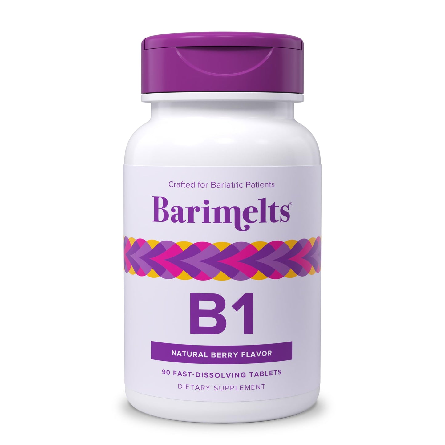 Botella Barimelts Vitamina B1 90 tabletas para mujeres bariátricas