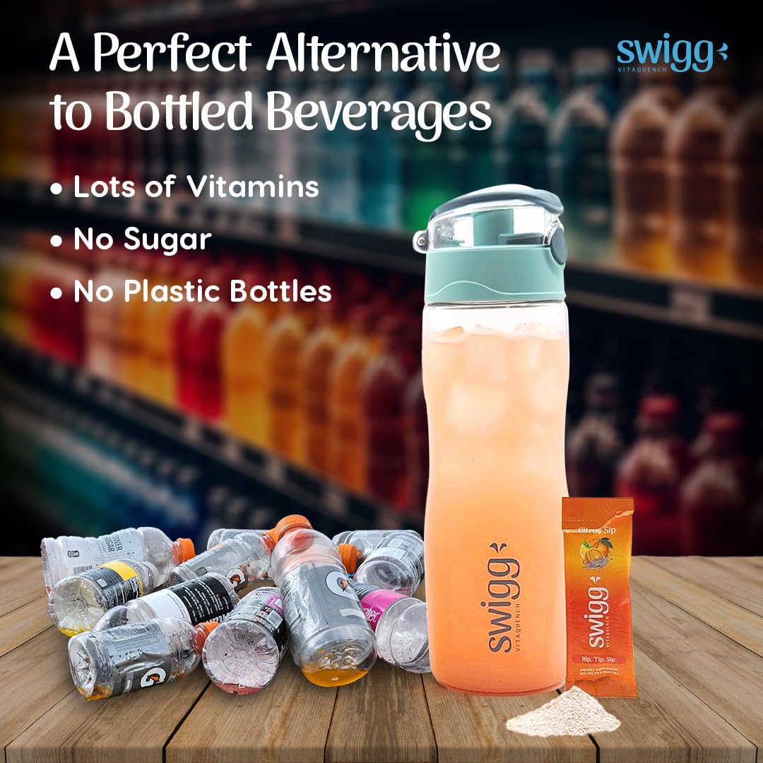 Bebida alternativa sin azúcar ni plástico Citrus Sip multivitamínica.