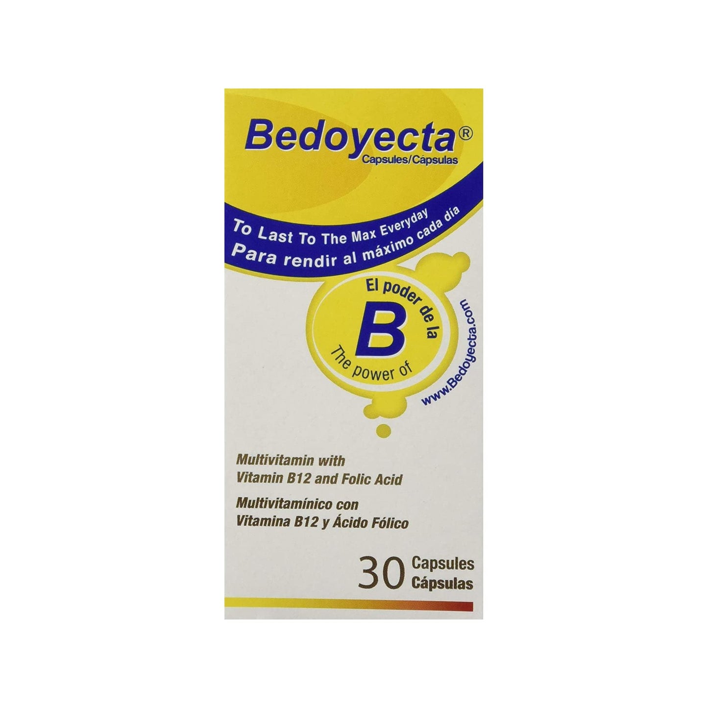 Caja de Bedoyecta Cápsulas Multivitamínicas 30 unidades
