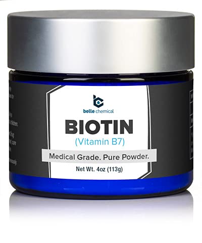 Frasco de biotina en polvo puro Belle Chemical 113 gramos