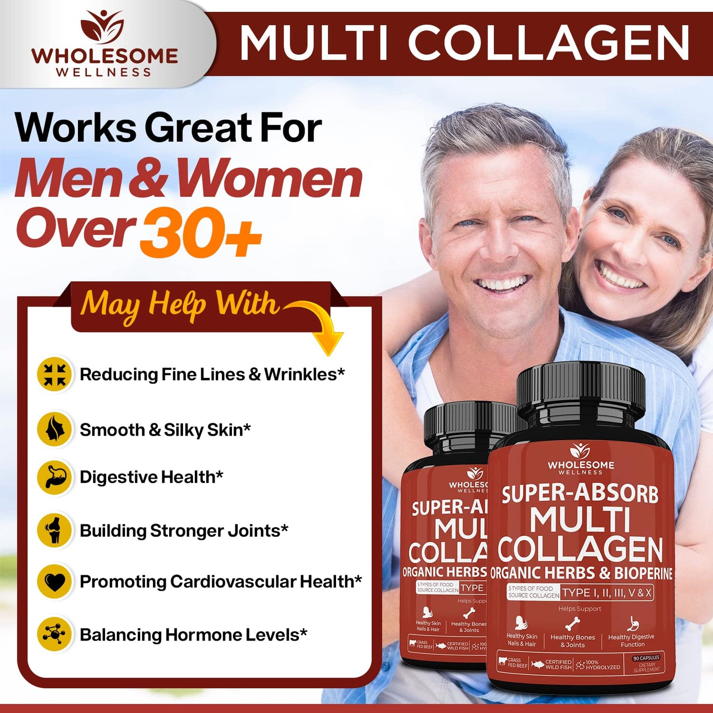 Beneficios del colágeno multi Wholesome Wellness