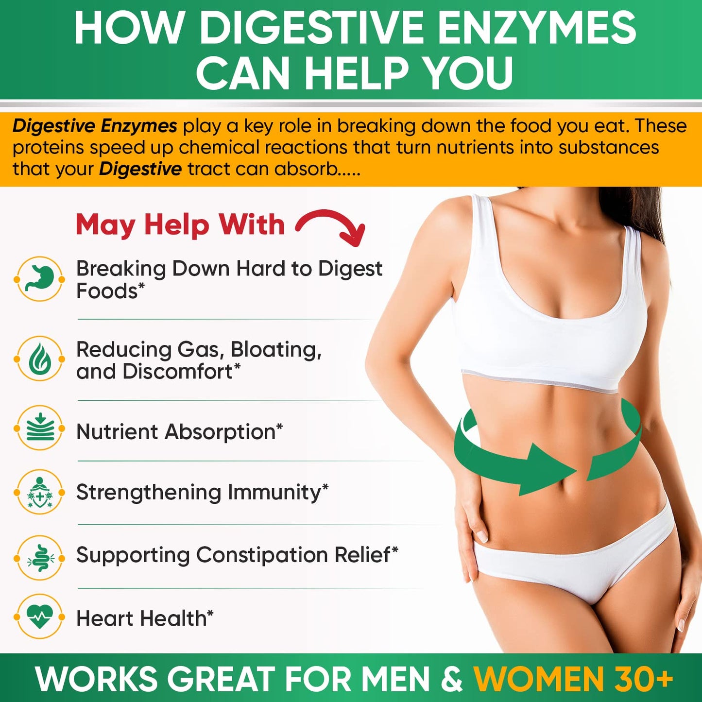 beneficios de las enzimas digestivas para la salud digestiva