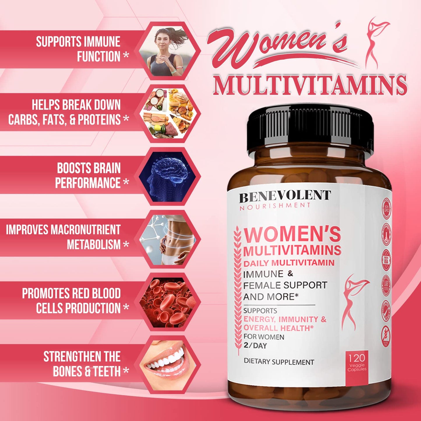 Beneficios multivitamínico mujer: energía e inmunidad