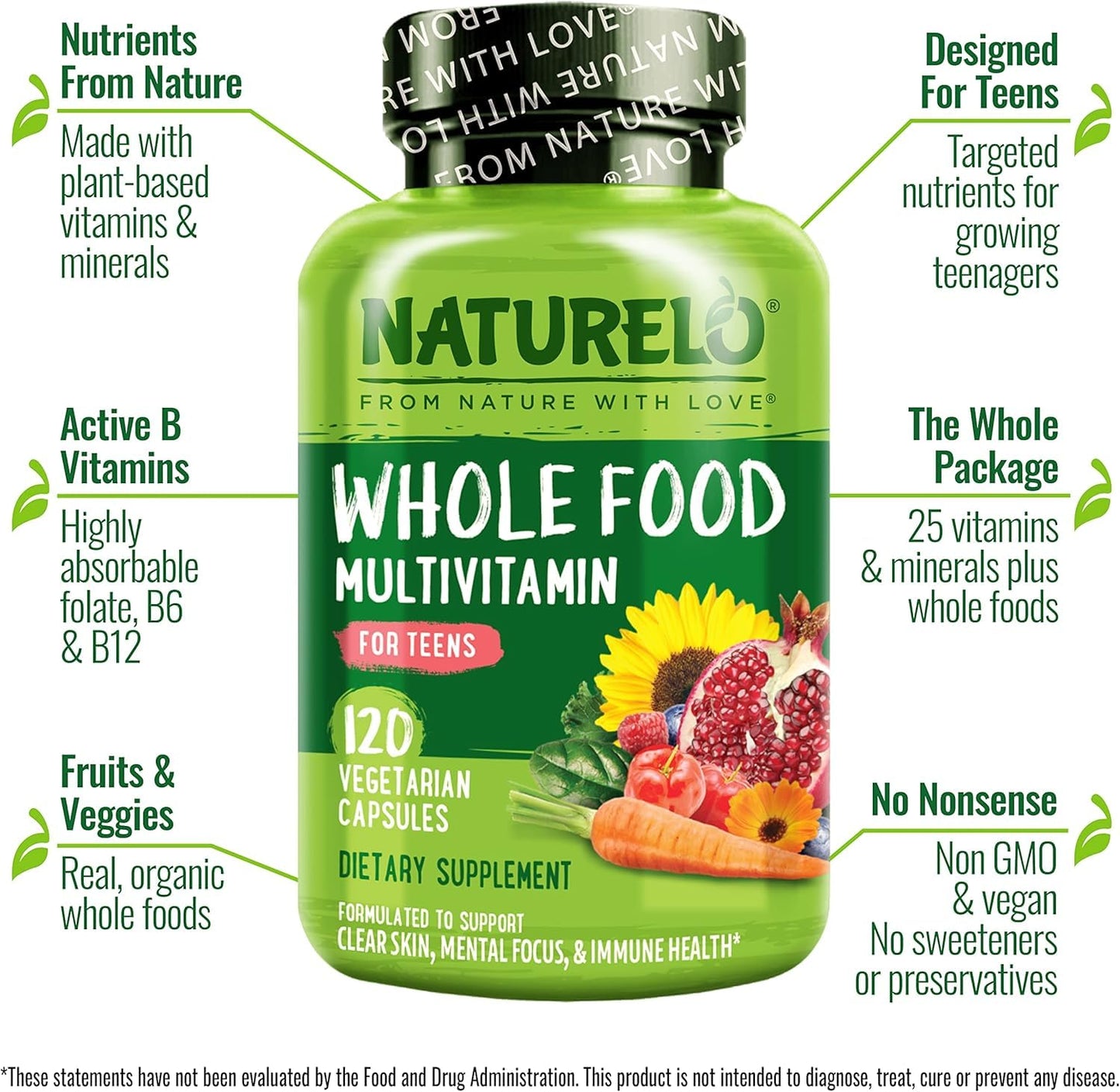 Beneficios del multivitamínico Naturelo para adolescentes.