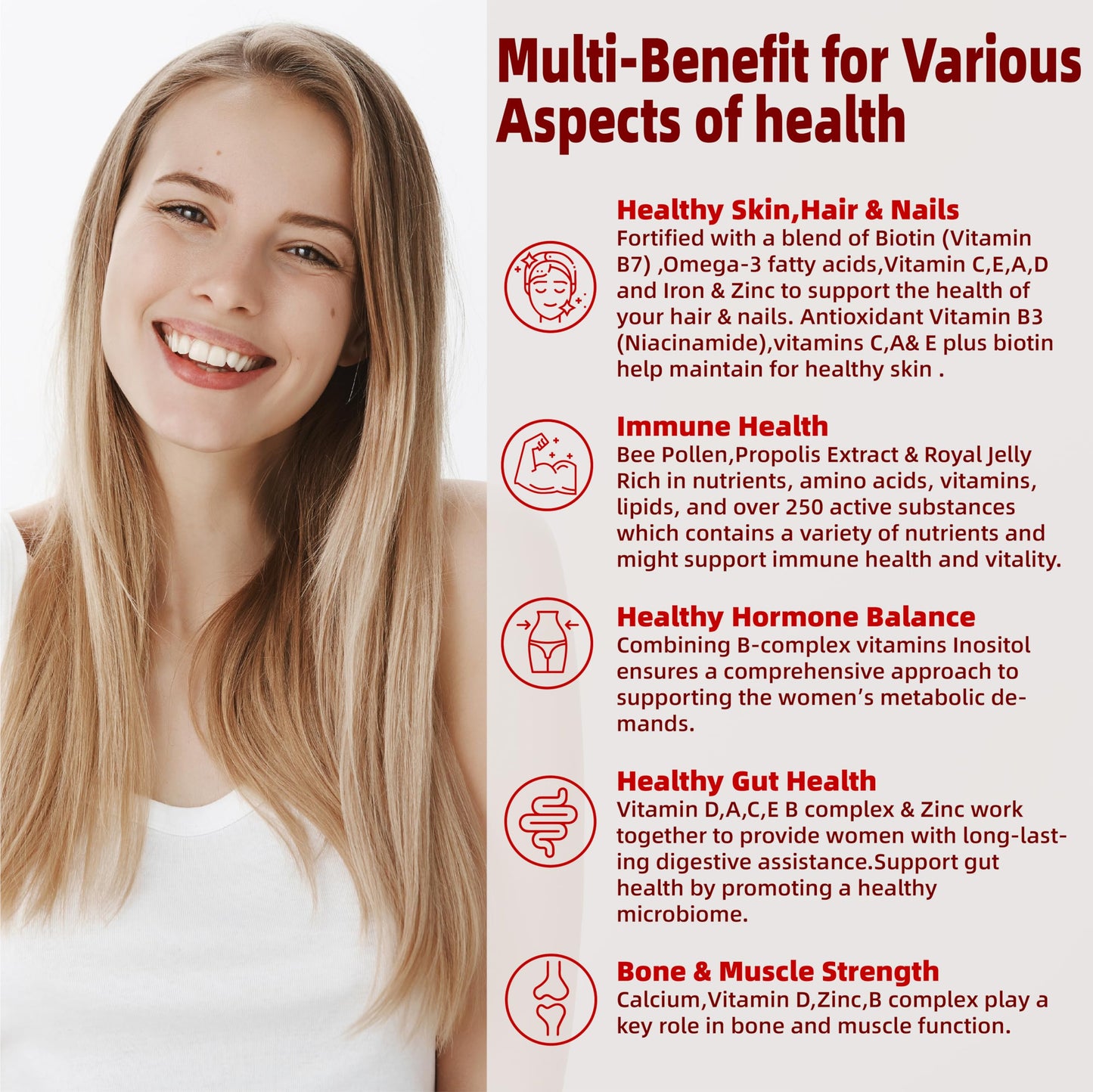 Información sobre beneficios de salud de las gomitas multivitamínicas
