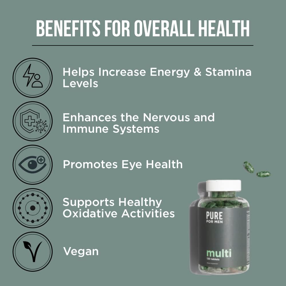 Beneficios de salud con multivitamínico Pure for Men
