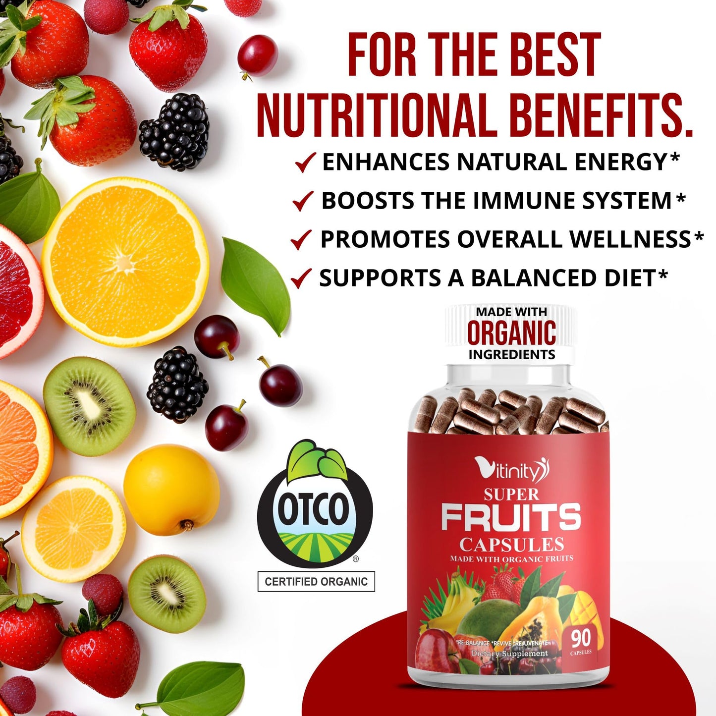 Beneficios del suplemento de frutas Vitinity para la salud