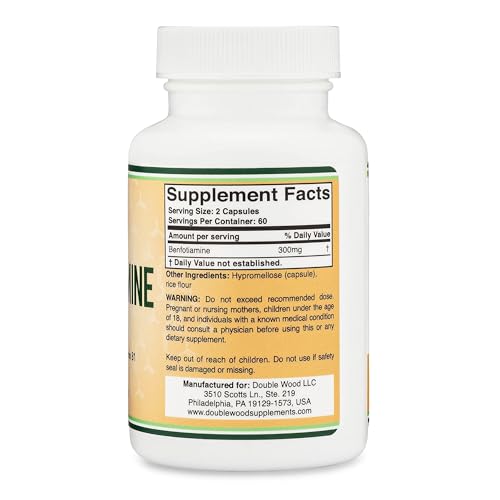 Benfotiamina Double Wood etiqueta trasera