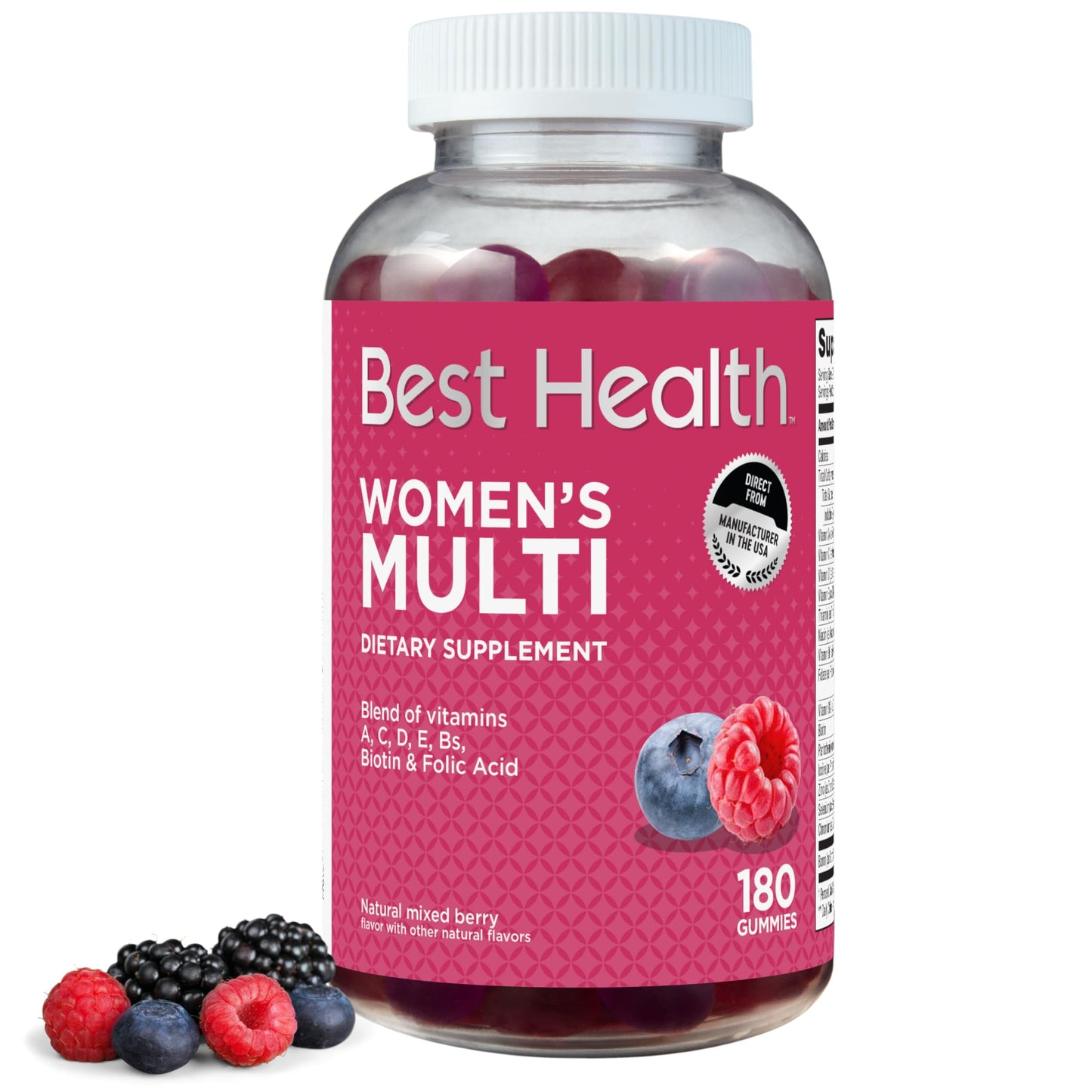 gomitas multivitamínicas best health para mujeres sabor frutos rojos