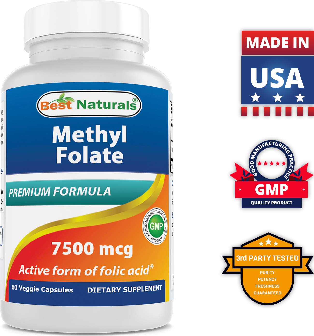 Best Naturals Metilfolato salud cardiovascular y memoria