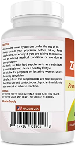 Best Naturals suplemento vitamina A y zinc en tabletas
