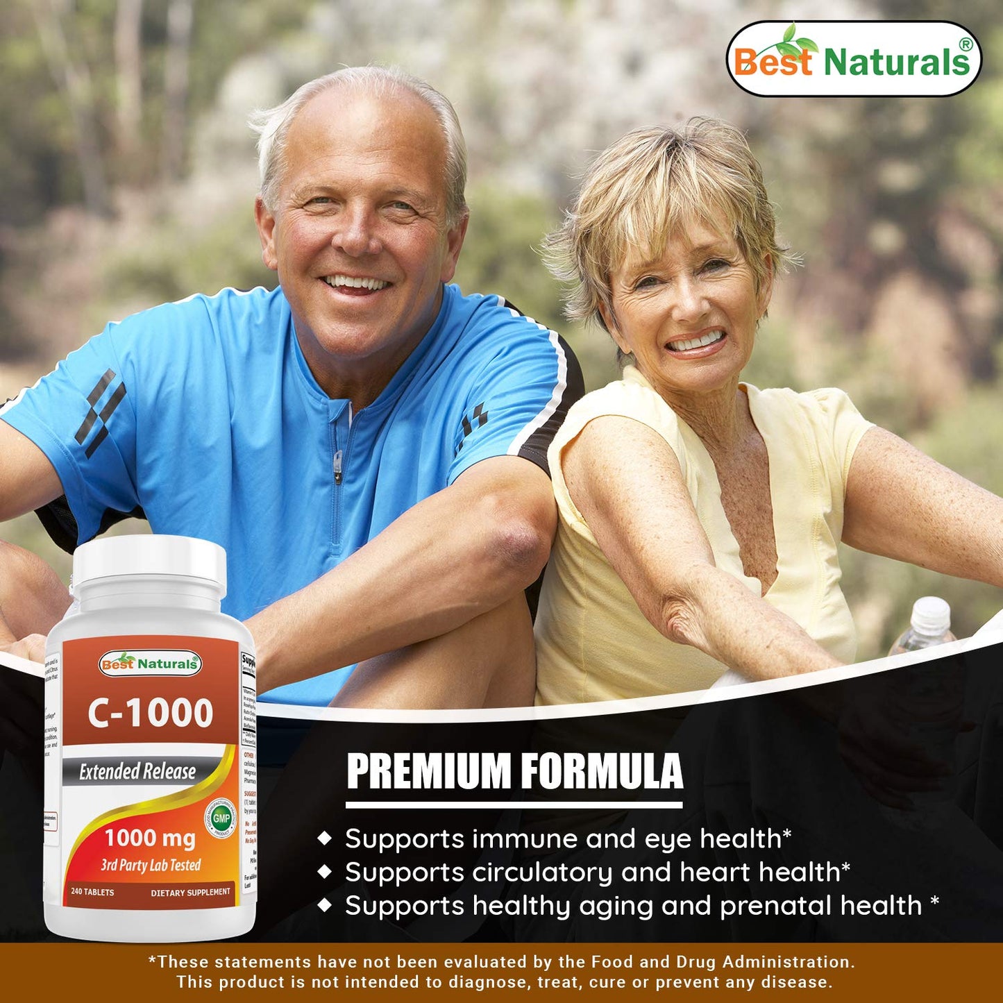 Tabletas de vitamina C 1000 mg y vitamina B12 6000 mcg Best Naturals
