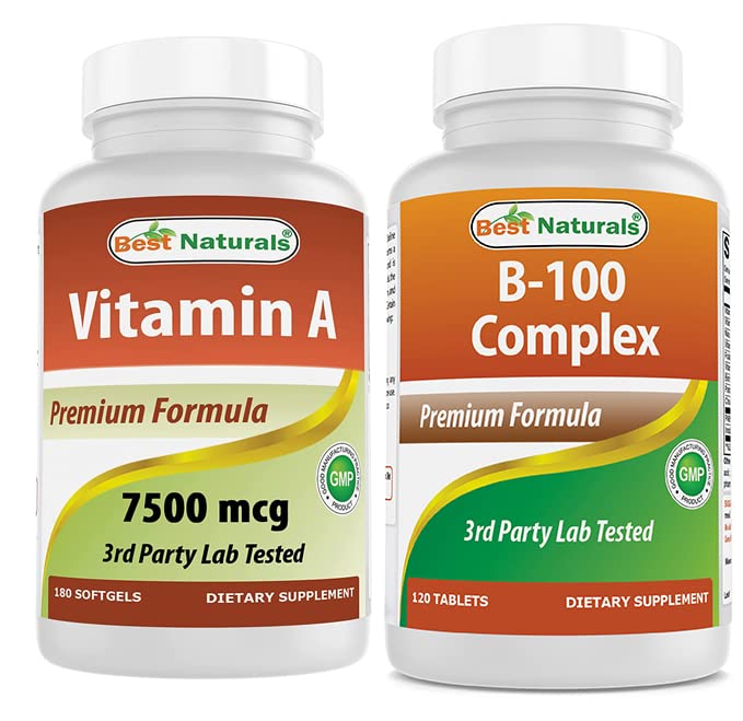 Best Naturals vitamina A y complejo B-100 suplemento