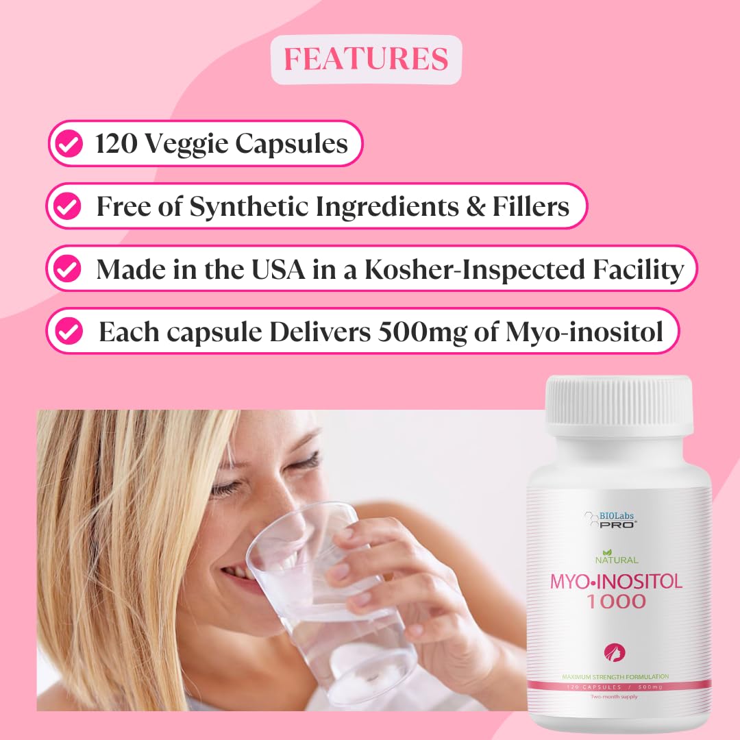 BIOLABS PRO cápsulas de mio-inositol veganas 1000 mg
