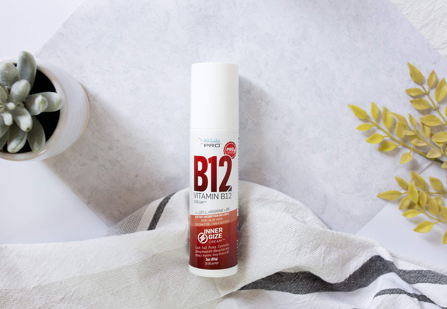 BIOLABS PRO Innergize crema B12 producto completo y caja