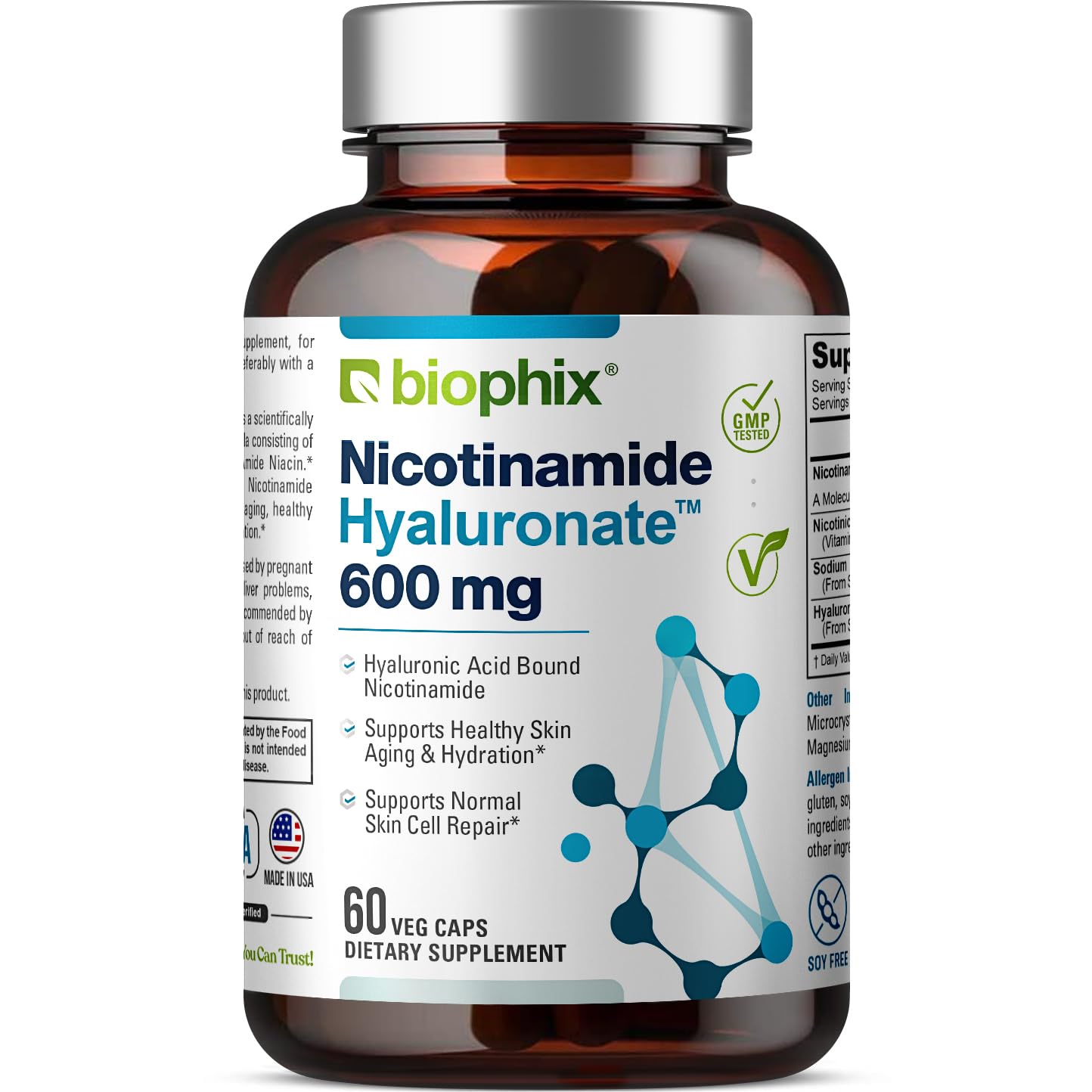 biophix B-3 nicotinamida cápsulas vegetales 600mg