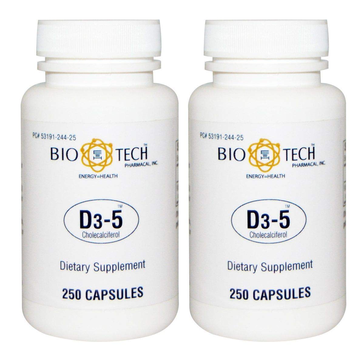 Paquete vitaminas BioTech Pharmacal D3-5 de 5000 IU 500 tabletas