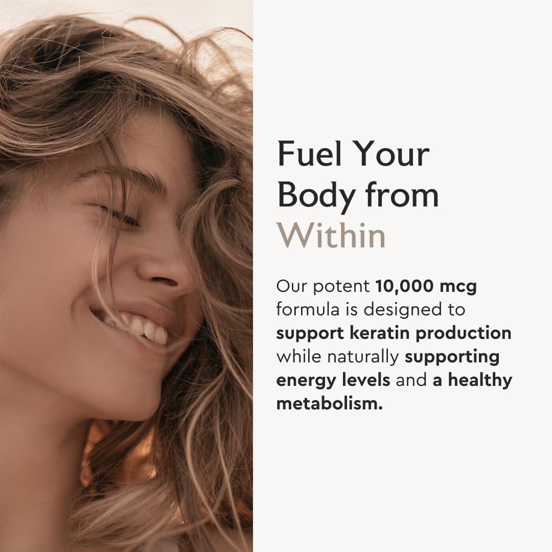 Cápsulas de Biotina 10000mcg para cabello y uñas saludables