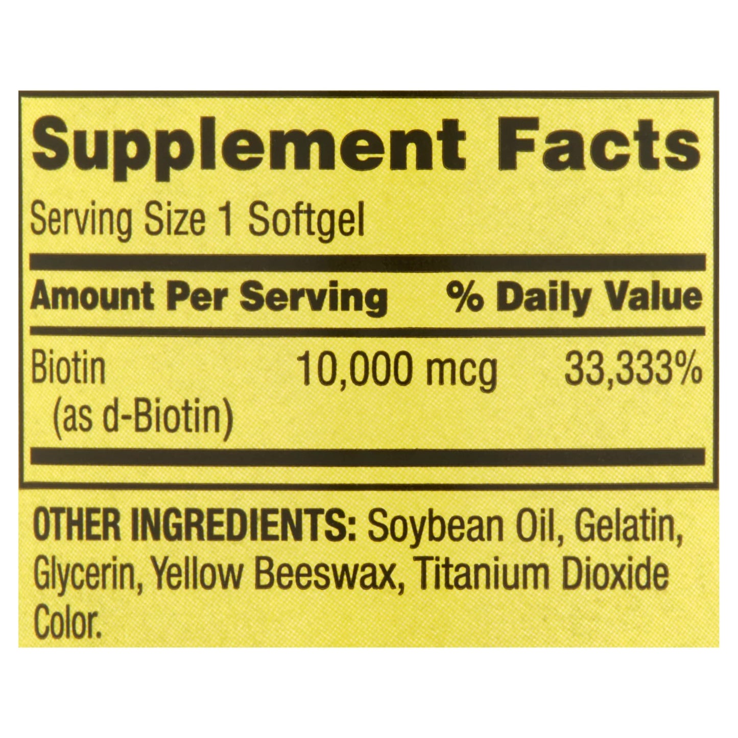 Biotina 10000 mcg suplemento para uñas piel y cabello saludable